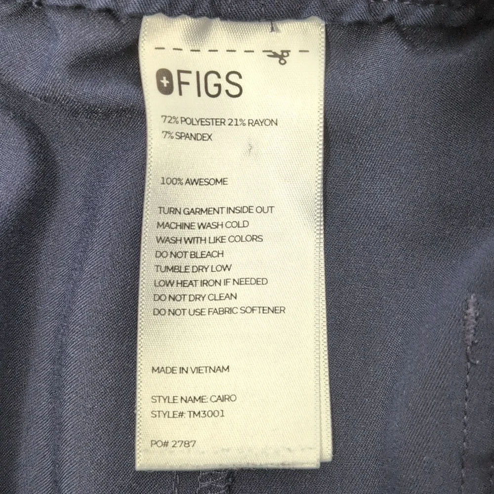Figs Cairo Cargo Scrub Pants Navy